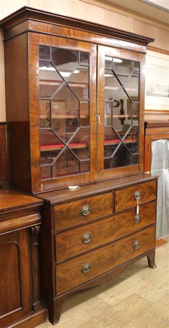 A George III mahogany bookcase W.122cm H.210cm